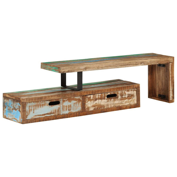 TV-Ständer Massivholz Altholz 118-200 cm