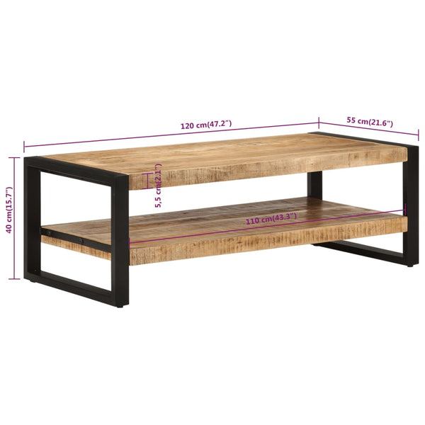 Couchtisch Mango Massivholz 120 cm