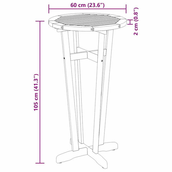 Akazien Bartisch für Garten Ø60cm