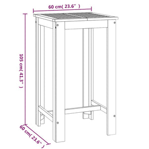 Akazien Bartisch Gartentisch 60x60 cm