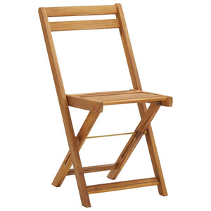 3-tlg. Akazie Bistro-Set Klappbar mit Kissen