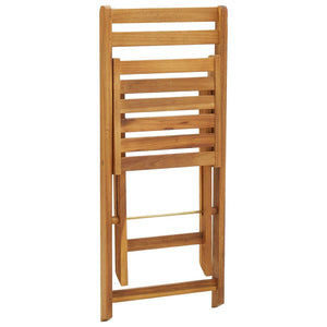 3-tlg. Akazie Bistro-Set Klappbar mit Kissen