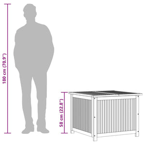 Gartenbox Akazie 75x75x58cm Massivholz