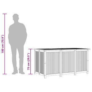 Akazienholz Gartenbox 150x80x75cm
