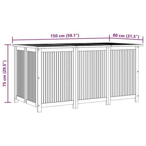 Akazienholz Gartenbox 150x80x75cm