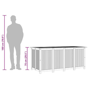 Akazienholz Gartenbox 200x80x75cm
