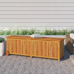 Gartentruhe Akazie mit Rollen 150 cm