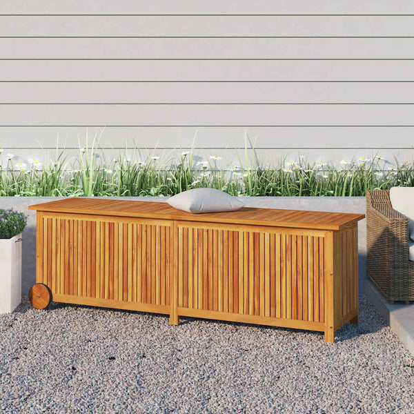 Gartentruhe Akazie mit Rollen 150 cm