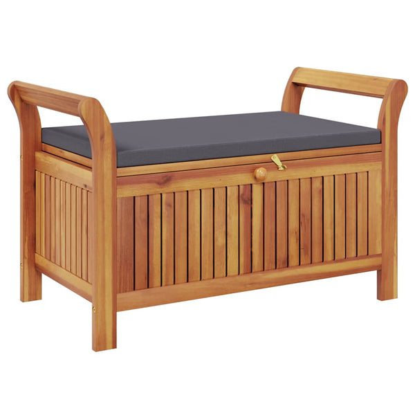 Garten Truhenbank Akazie mit Kissen 91cm