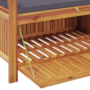 Garten Truhenbank Akazie mit Kissen 91cm