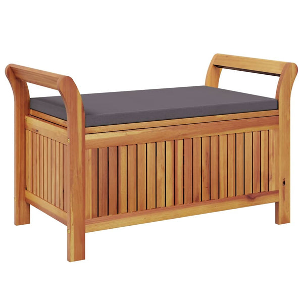 Garten Truhenbank Akazie mit Kissen 91cm