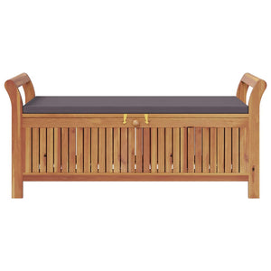 Garten Truhenbank Akazie mit Kissen 126cm