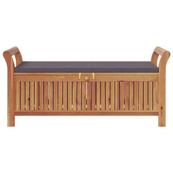 Garten Truhenbank Akazie mit Kissen 126cm