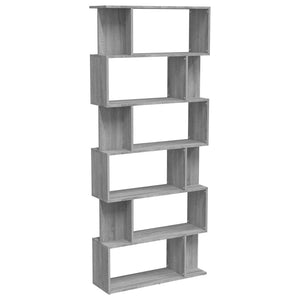 Bücherregal Raumteiler Grau Sonoma 80x192 cm