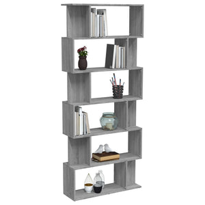 Bücherregal Raumteiler Grau Sonoma 80x192 cm