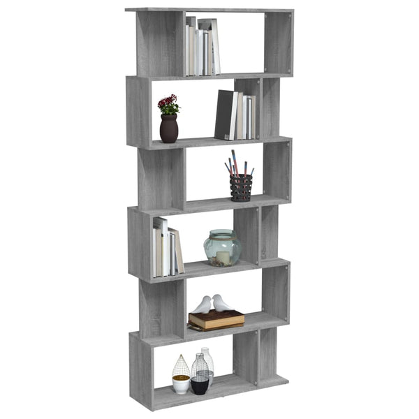 Bücherregal Raumteiler Grau Sonoma 80x192 cm