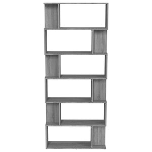 Bücherregal Raumteiler Grau Sonoma 80x192 cm