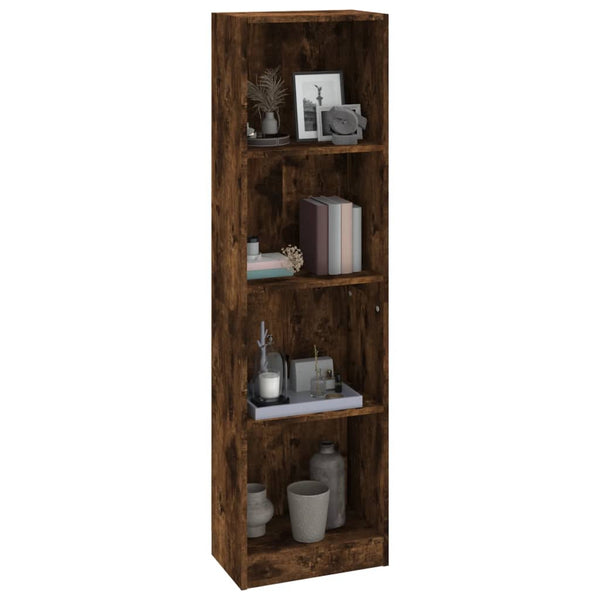 Bücherregal Räuchereiche, 4 Fächer