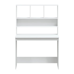 Schreibtisch mit Regal, Weiß, 102 cm