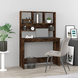 Schreibtisch mit Regal Räuchereiche 102 cm