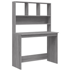 Schreibtisch mit Regal Grau Sonoma 102 cm