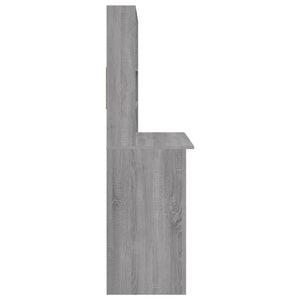 Schreibtisch mit Regal Grau Sonoma 102 cm