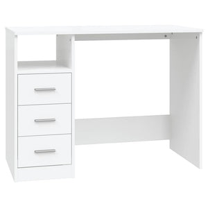 Schreibtisch Weiß mit Schubladen 102x50 cm