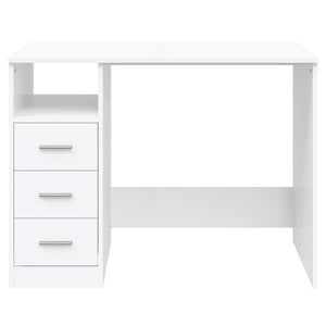 Schreibtisch Weiß mit Schubladen 102x50 cm