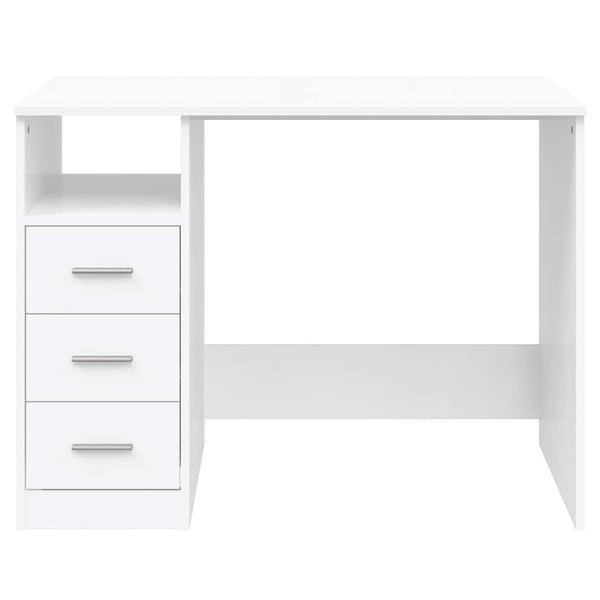 Schreibtisch Weiß mit Schubladen 102x50 cm