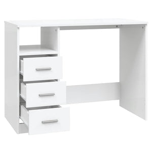 Schreibtisch Weiß mit Schubladen 102x50 cm