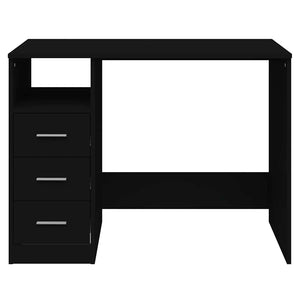 Schreibtisch Schwarz mit Schubladen 102x50 cm