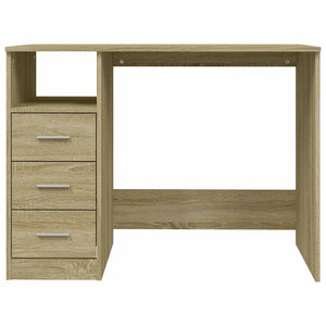 Schreibtisch Sonoma-Eiche mit Schubladen 102 cm