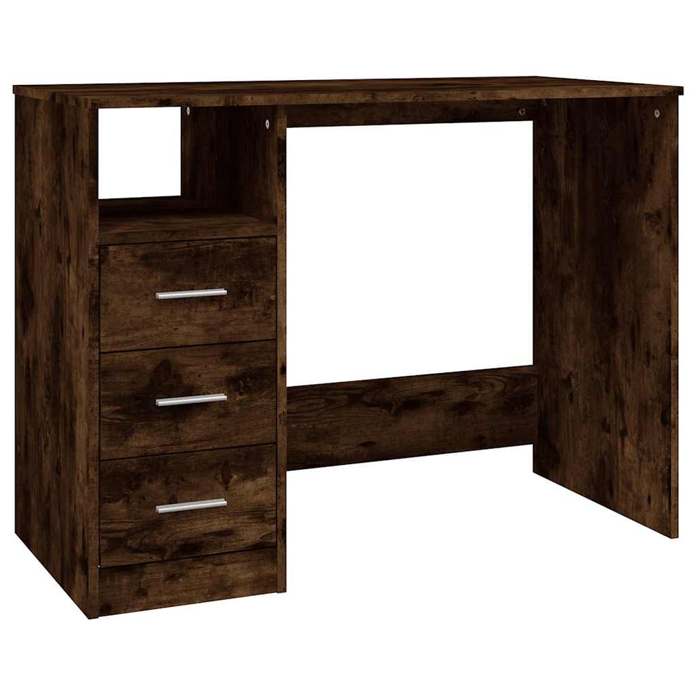 Schreibtisch Räuchereiche mit Schubladen 102x50 cm