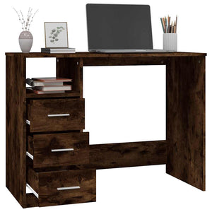 Schreibtisch Räuchereiche mit Schubladen 102x50 cm
