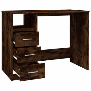 Schreibtisch Räuchereiche mit Schubladen 102x50 cm