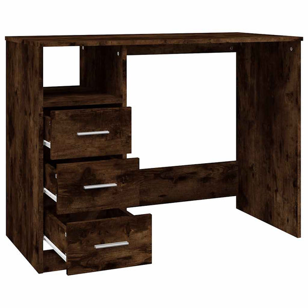 Schreibtisch Räuchereiche mit Schubladen 102x50 cm