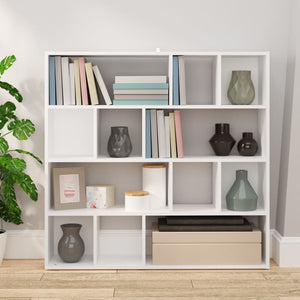 Weißes Bücherregal / Raumteiler 105x24x102 cm