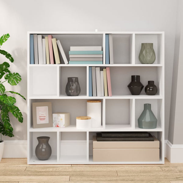 Weißes Bücherregal / Raumteiler 105x24x102 cm