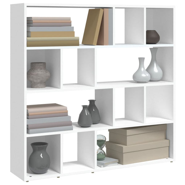 Weißes Bücherregal / Raumteiler 105x24x102 cm