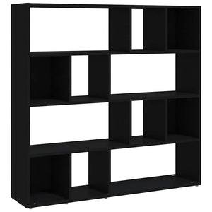 Schwarzes Bücherregal Raumteiler 105x102 cm