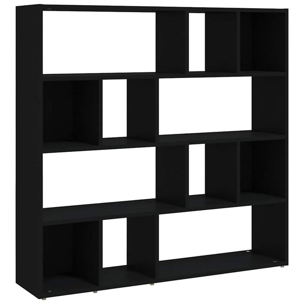 Schwarzes Bücherregal Raumteiler 105x102 cm
