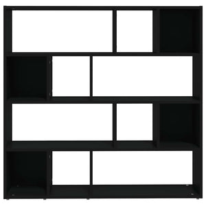 Schwarzes Bücherregal Raumteiler 105x102 cm