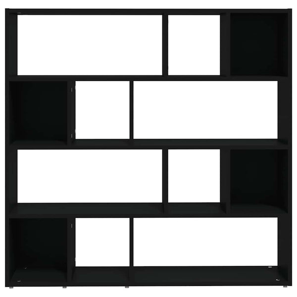 Schwarzes Bücherregal Raumteiler 105x102 cm