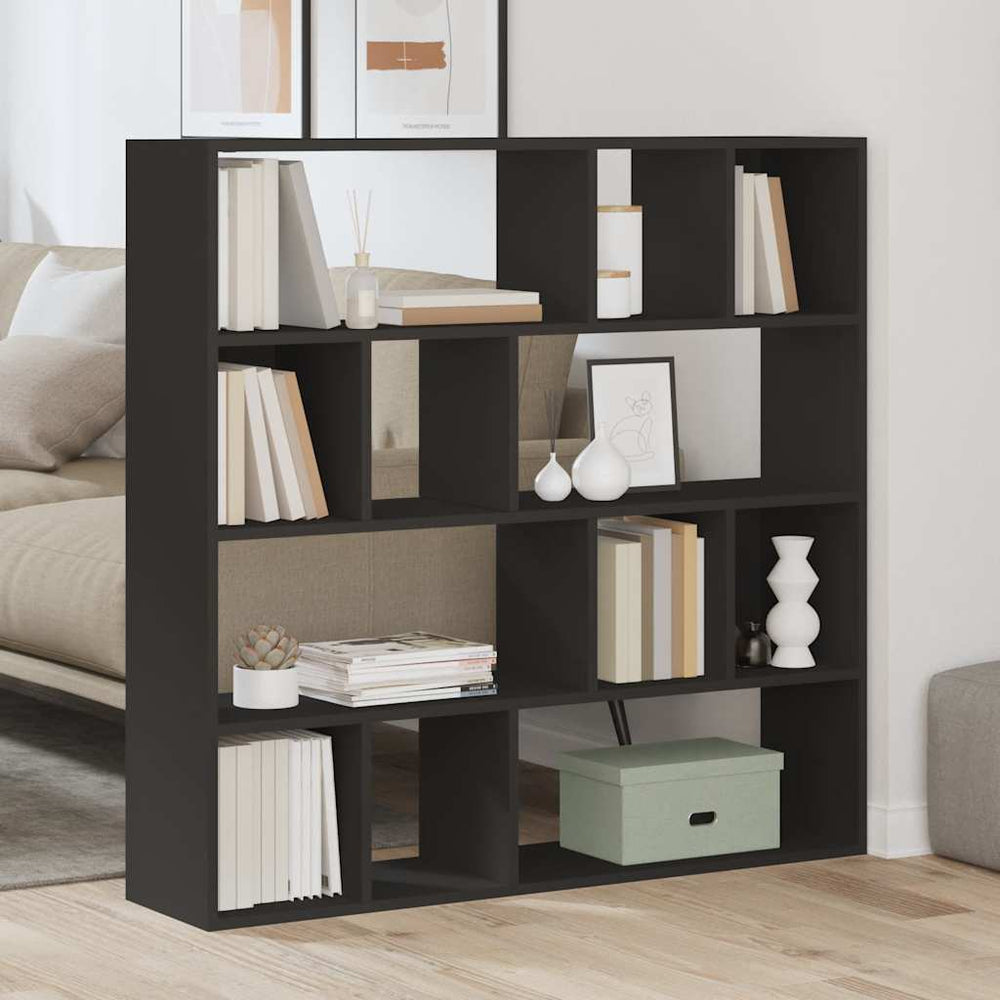 vidaXL Étagère à livres/séparateur de pièce noir 105x24x102 cm