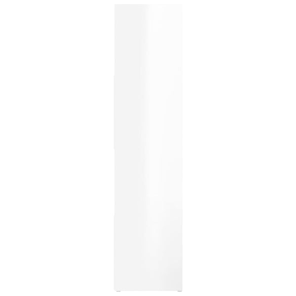 Hochglanz Bücherregal Raumteiler Weiß 105x102 cm