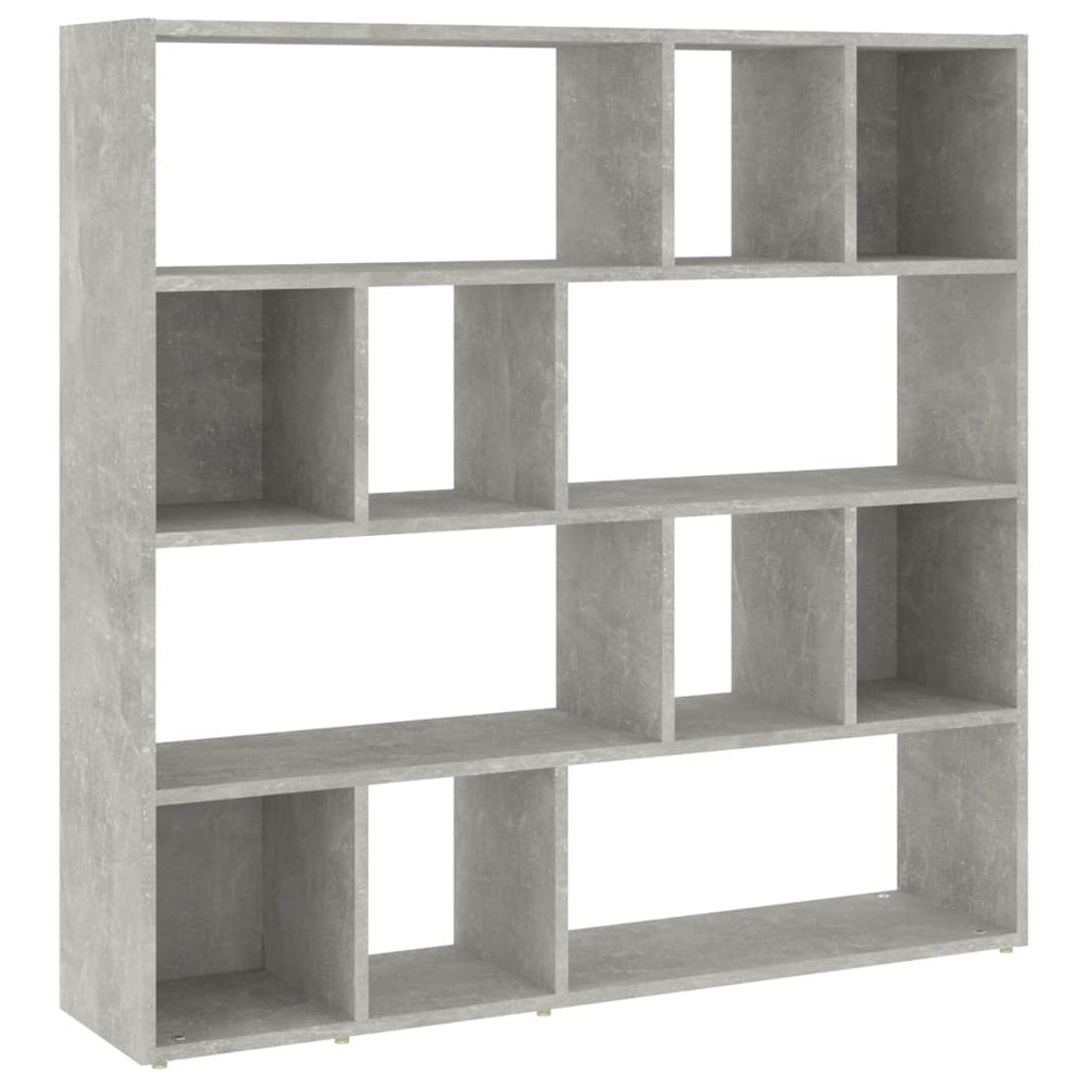 Betongraues Bücherregal/Raumteiler 105x24x102 cm