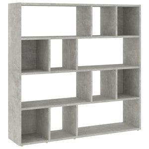 Betongraues Bücherregal/Raumteiler 105x24x102 cm