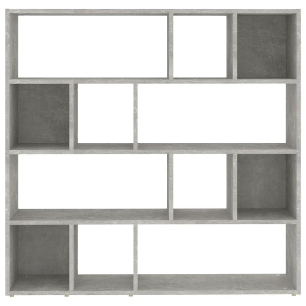 Betongraues Bücherregal/Raumteiler 105x24x102 cm