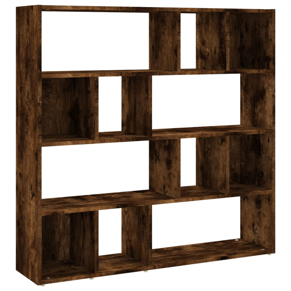 Bücherregal Raumteiler Räuchereiche 105x24x102 cm
