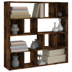 Bücherregal Raumteiler Räuchereiche 105x24x102 cm